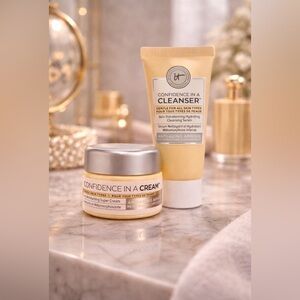 It Cosmetics Cleanser+Confidence Cream Moisturizer travel size